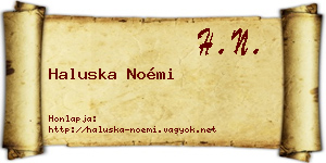 Haluska Noémi névjegykártya